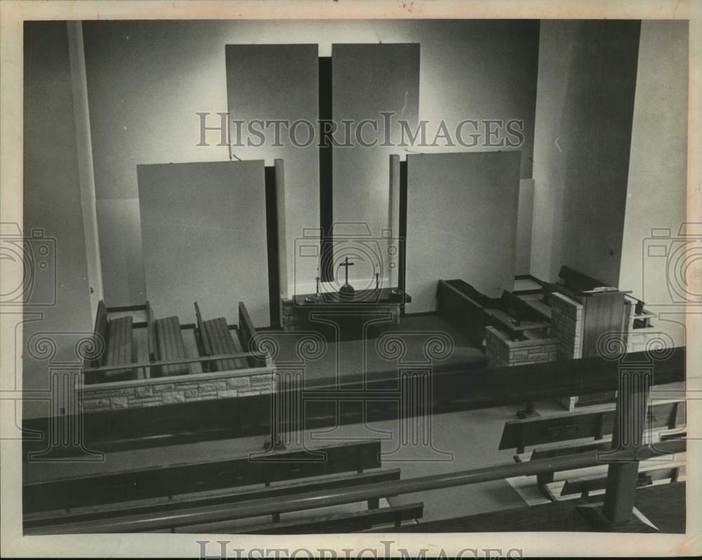 1967 Press Photo Interior of Madison Avenue Baptist Church, Albany, New York - Historic Images