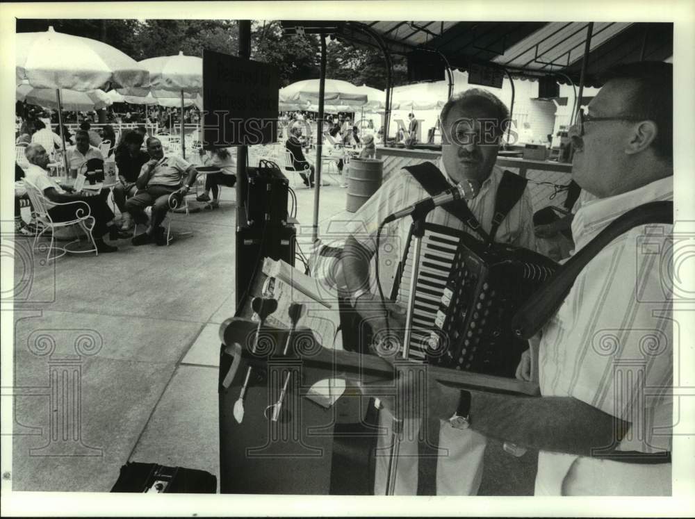 1990 Vito Mamome &amp; Sid Norman perform in Saratoga, New York - Historic Images