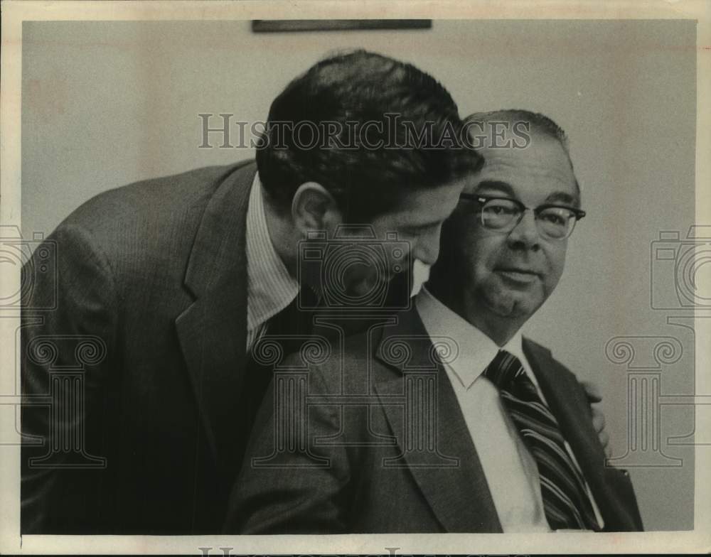 1971 New York Secretary of State John Lomenzo with Kent Brown at OTB - Historic Images