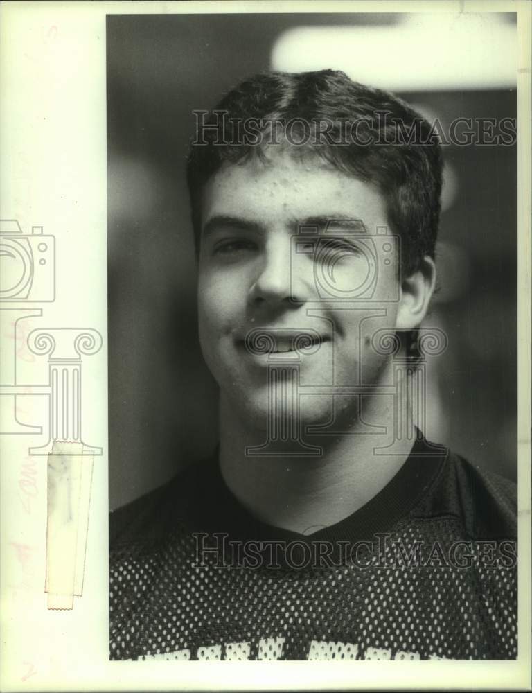 Press Photo Football player John Reagan, New York - tua33261 - Historic Images