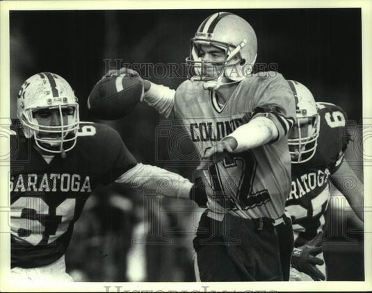 Press Photo Colonie football player