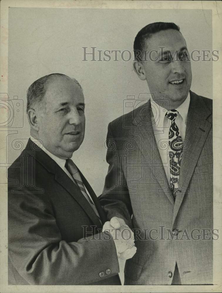 1970 Senior Citizens Center officers confer in Albany, New York - Historic Images