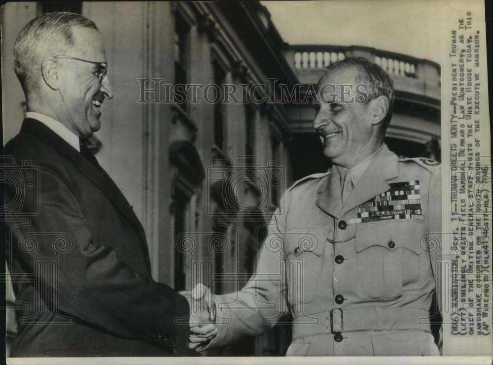 1946 President Truman with Field Marshal Montgomery, Washington, DC - Historic Images
