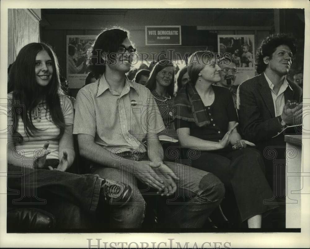 1972 Press Photo George McGovern campaign headquarters in Albany, New York - Historic Images