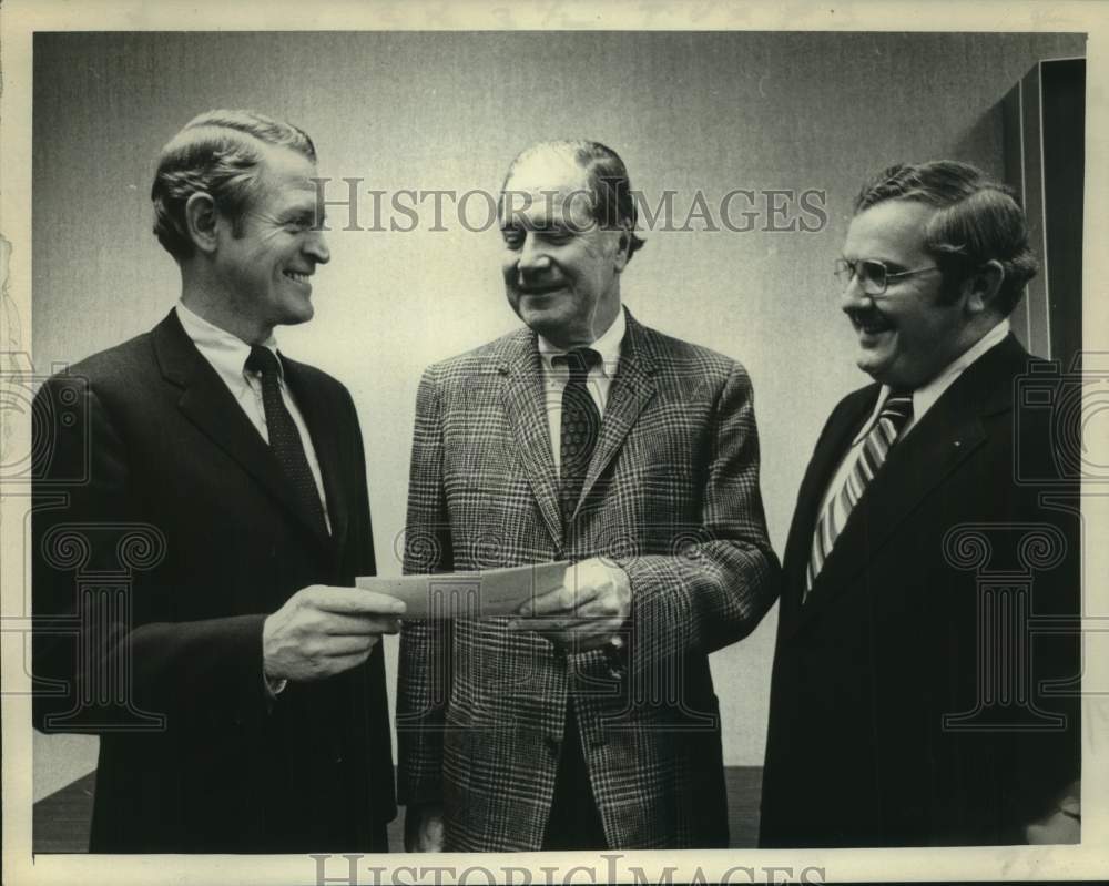 1973 J. Weir McHugh, Robert St John & James Traynor in New York - Historic Images