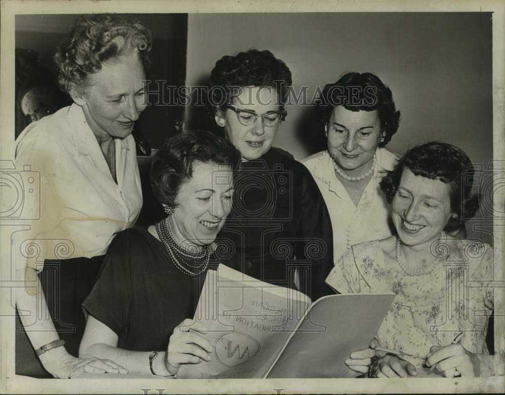 1961 Ladies plan fund raising drive for nursing group in Albany, NY - Historic Images