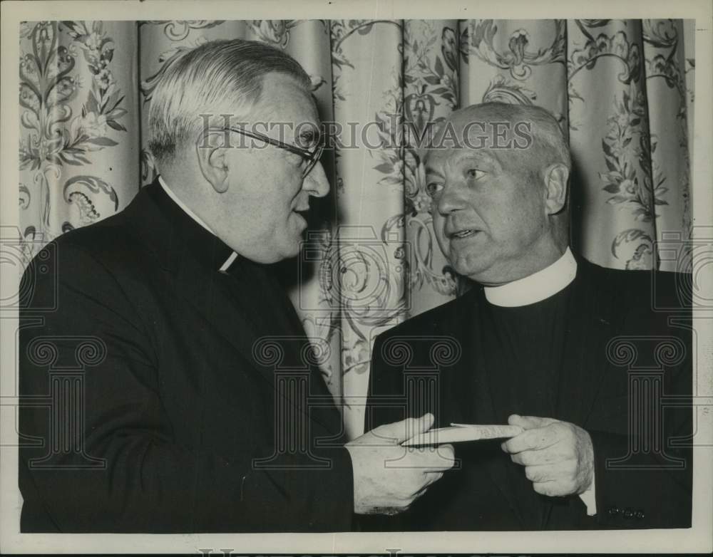 1963 Clergymen converse during First Friday Club meeting in New York - Historic Images