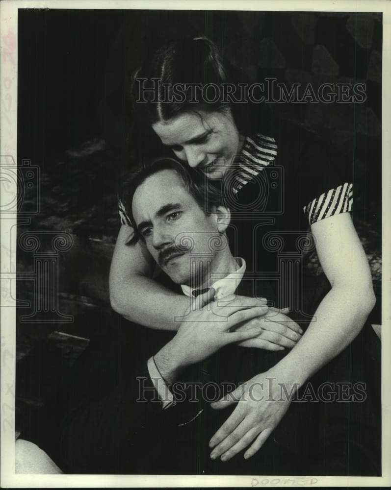 1978 Press Photo Kaiulani Lee performs on stage with costar in New York- Historic Images