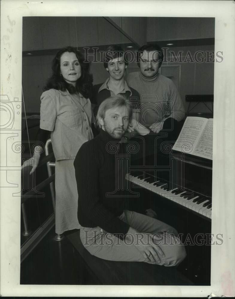 1978 Press Photo Opera group poses around piano in New York - tua40672- Historic Images