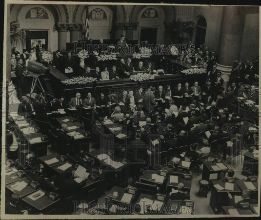 1967 Press Photo Constitutional Convention, New York State Assembly Chamber- Historic Images