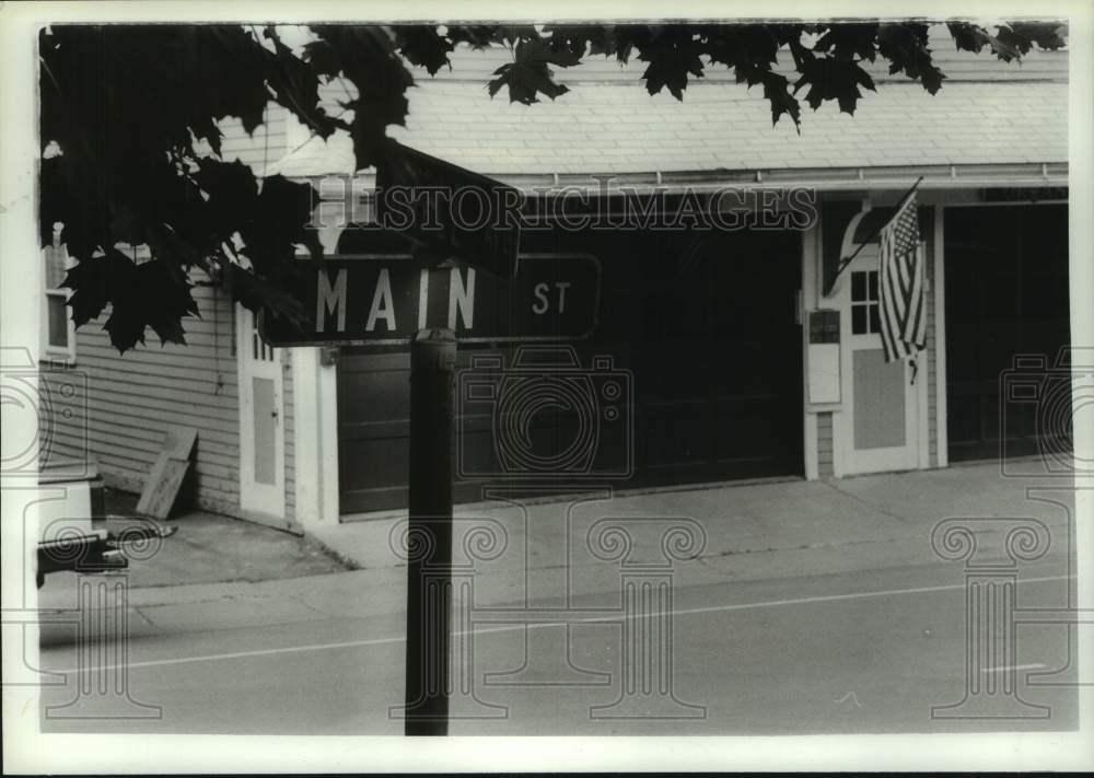 1991 Press Photo Main Street sign in Delanson, New York - tua40869- Historic Images
