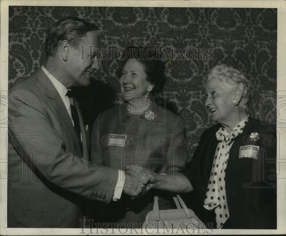 1966 Press Photo New York Governor Rockefeller, Ruth Jamison &amp; Ethel H. Purdy- Historic Images