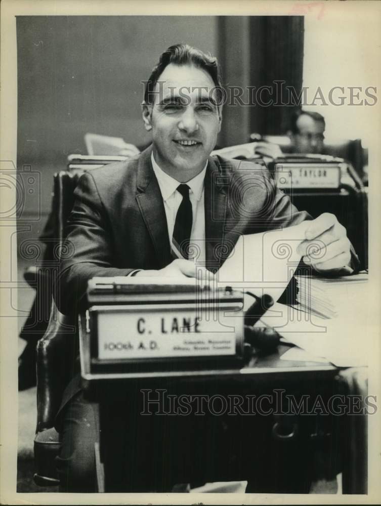 1969 Press Photo New York Assemblyman Clarence D. Lane at Capitol in Albany - Historic Images
