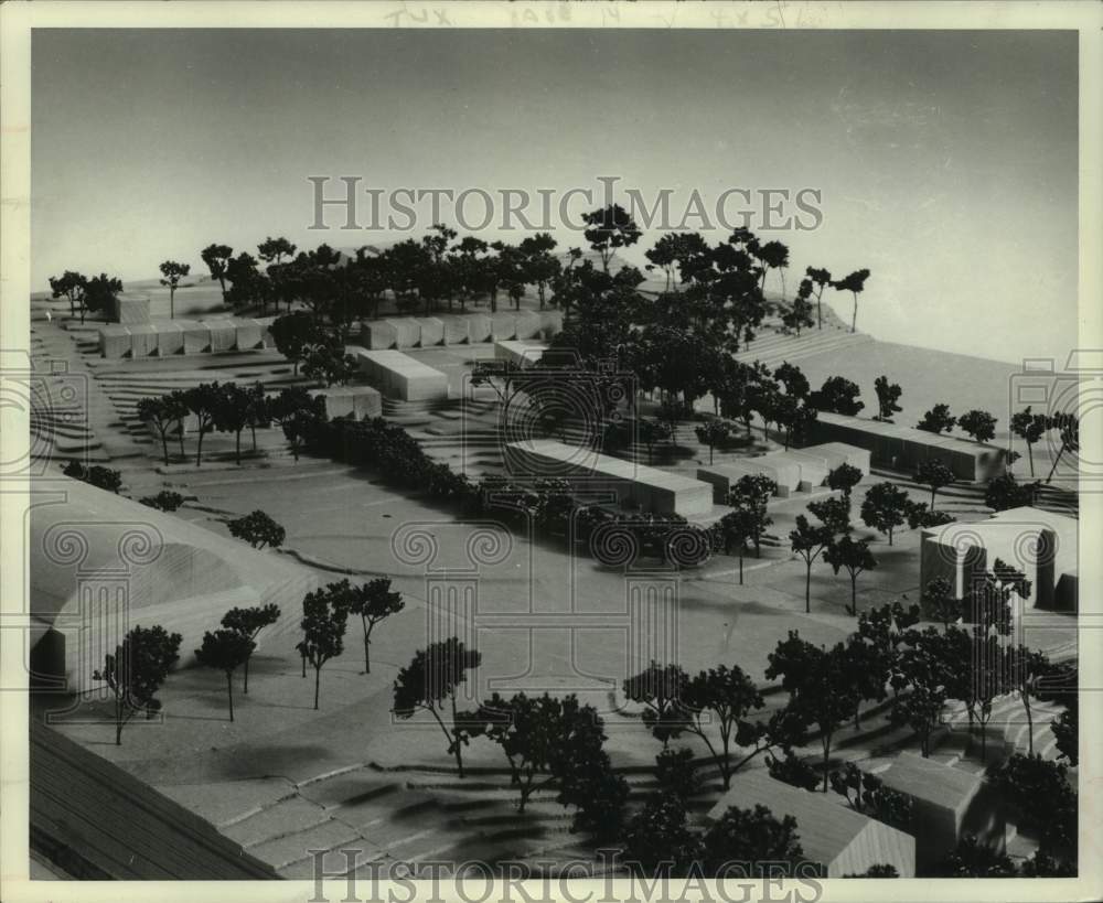 1971 Model of Rensselaer Polytechnic Institute housing, New York - Historic Images