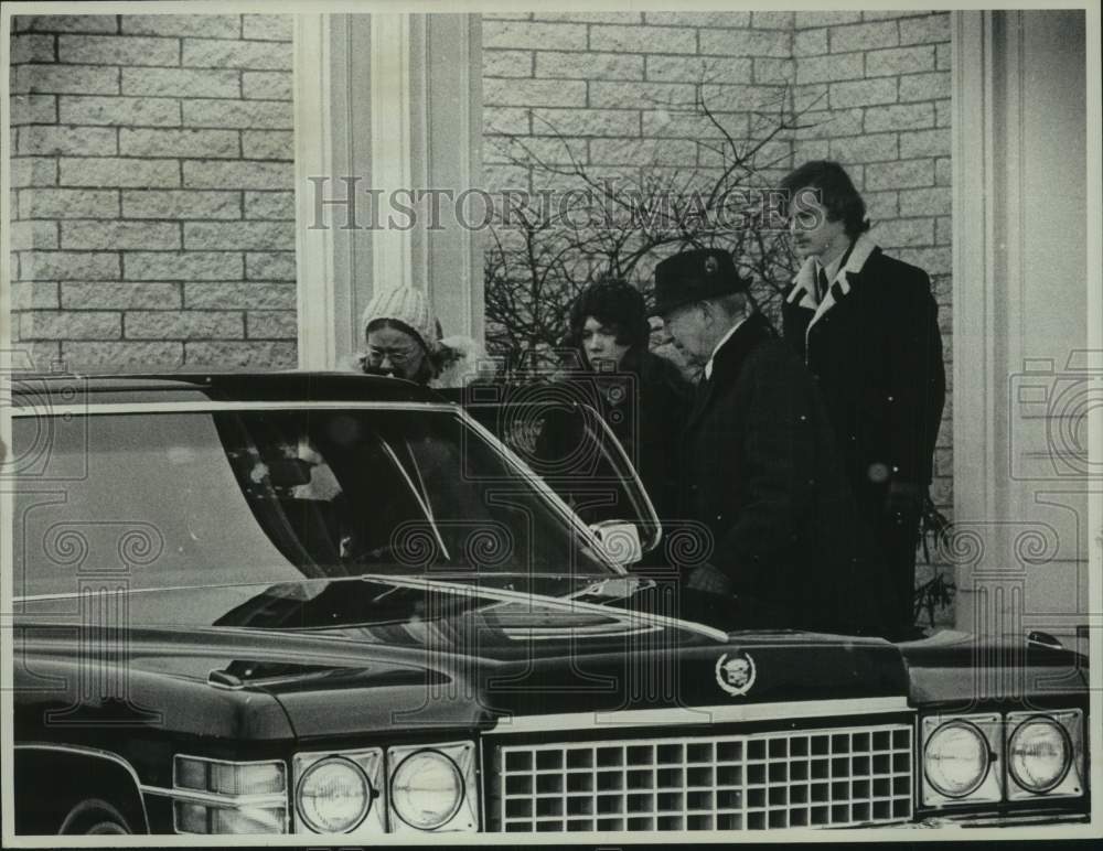 1976 Family of Joan Richburg outside Albany, New York funeral home-Historic Images