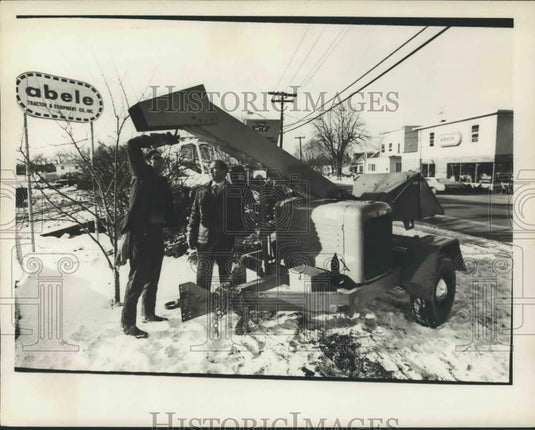 1972 Christmas trees recycled with wood chipper in  New York - Historic Images