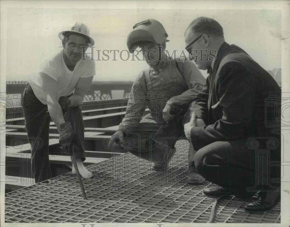 1958 Construction of Berkshire Thruway bridge, Castleton, New York - Historic Images