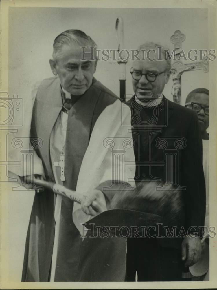 1967 Bishops break ground for Nelson House in Albany, New York - Historic Images
