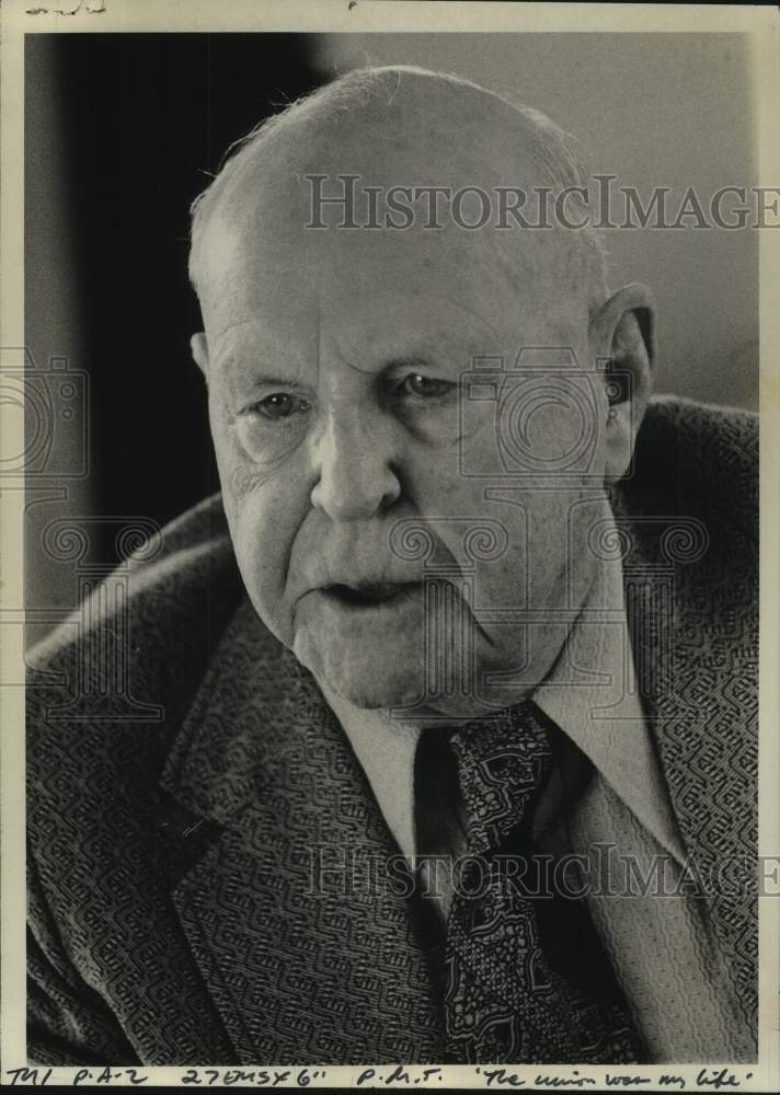 1975 Press Photo Dave Beck, former Teamsters president - Historic Images