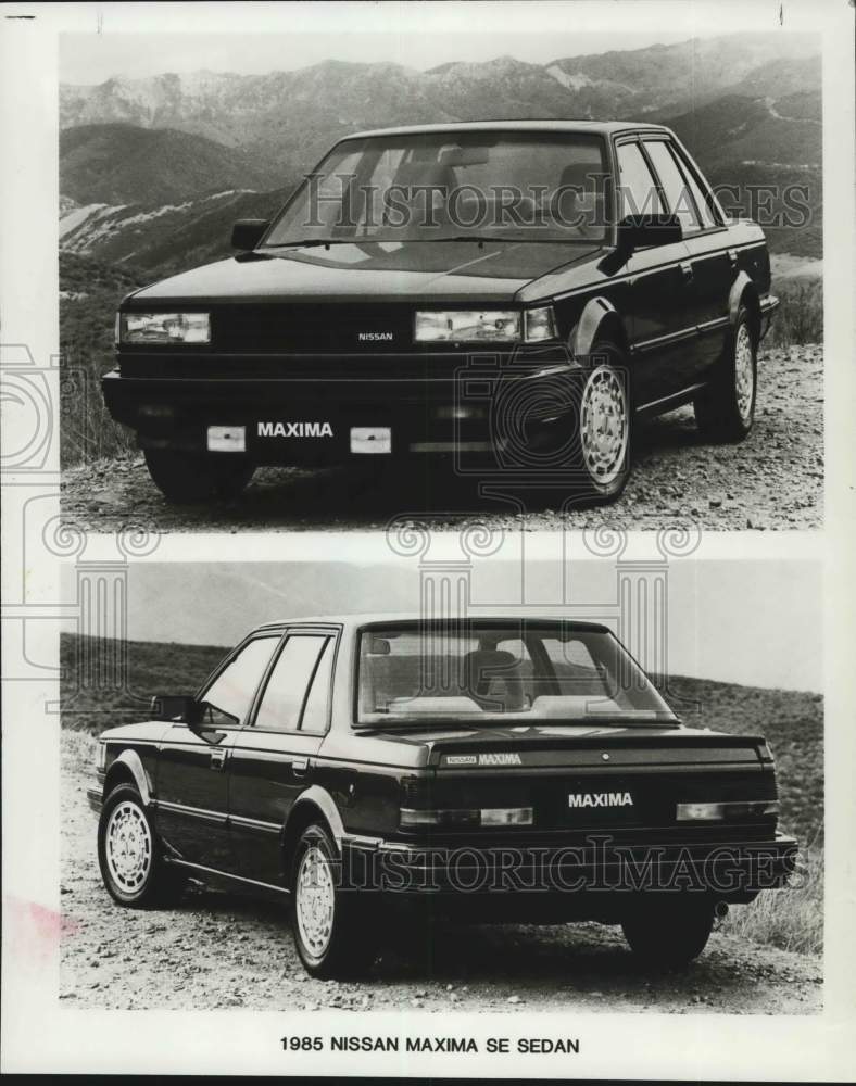 1985 Press Photo 1985 Nissan Maxima SE Sedan - Historic Images