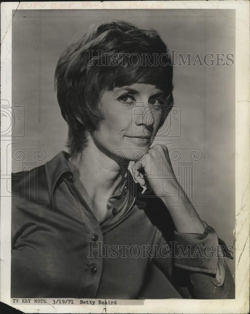 1971 Press Photo Actress Betty Beaird - Historic Images
