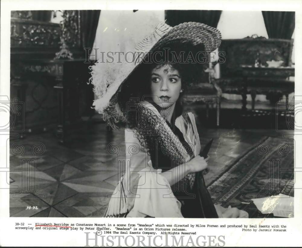 1984 Press Photo Elizabeth Berridge stars as Constanze Mozart in &quot;Amadeus&quot; - Historic Images