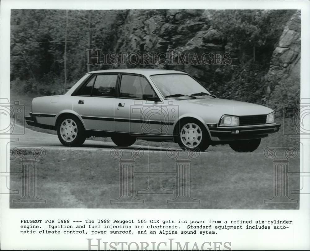 1988 Press Photo 1988 Peugeot 505 GLX - Historic Images