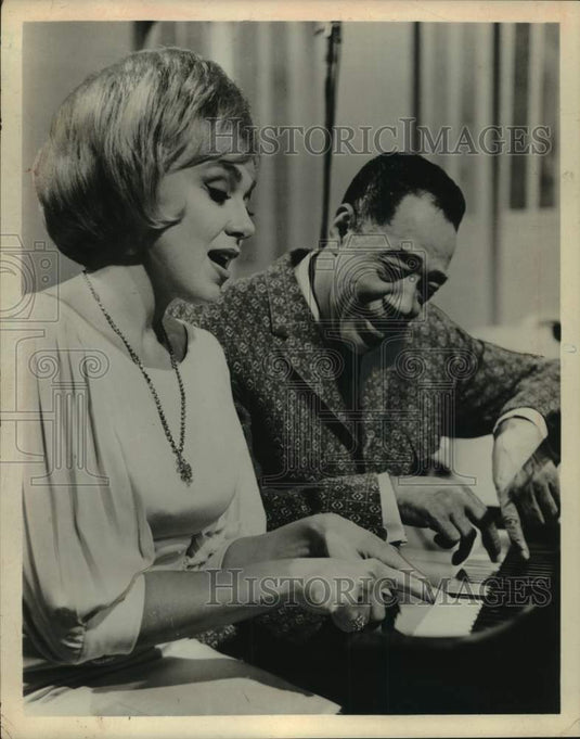 1962 Edie Adams at piano with Duke Ellington-Historic Images