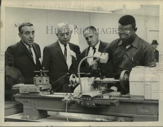 1966 Officials tour Manpower adult education center in Albany, NY-Historic Images