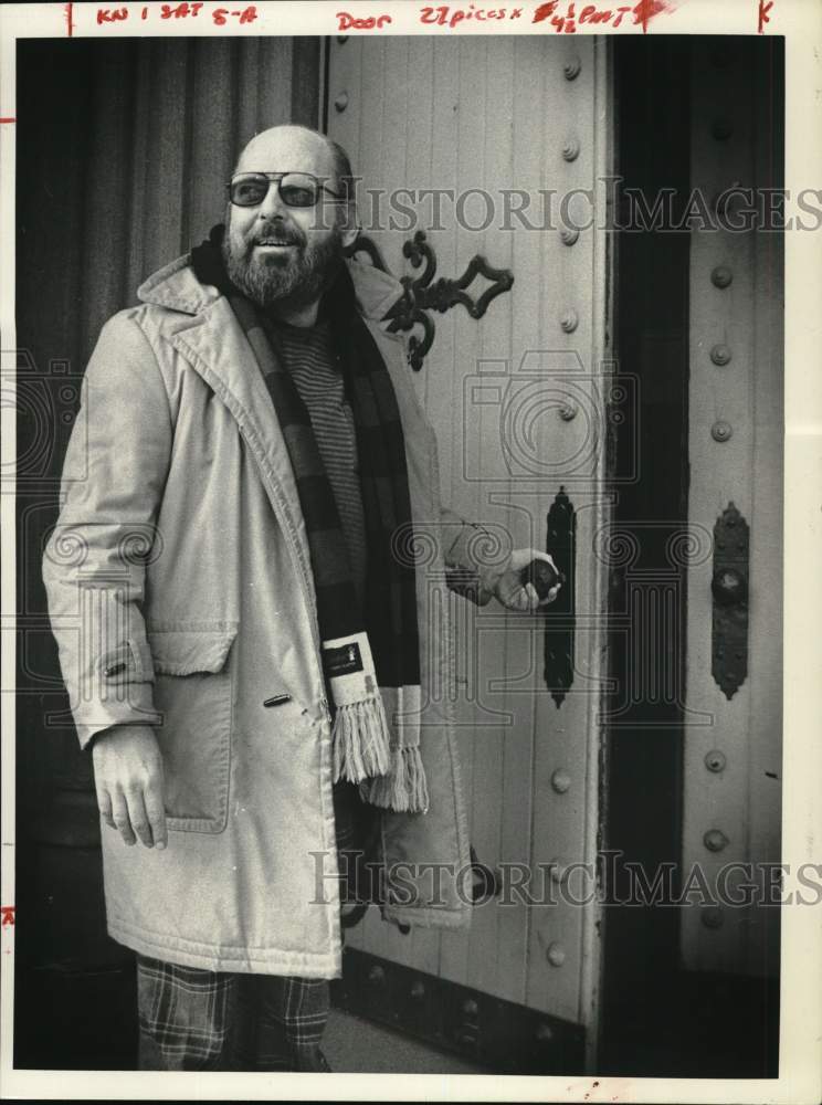 1980 Press Photo Tom L. Brown, Cathedral of Immaculate Conception, Albany, NY- Historic Images