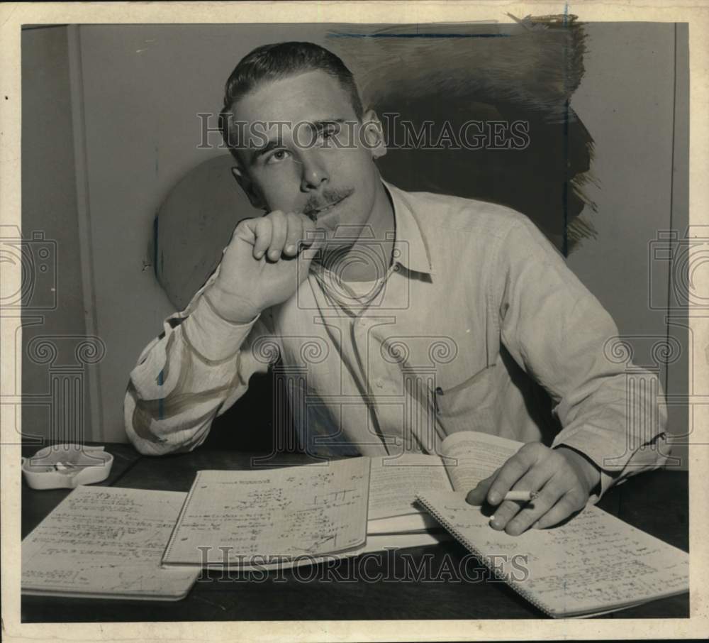 1959 Bill Bruns studying at Blackburn College, Albany, New York-Historic Images