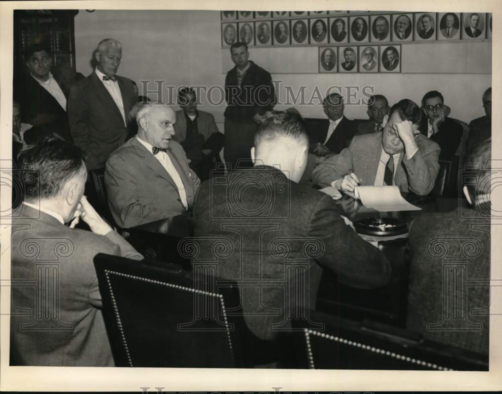 1957 Schenectady, New York Police Chief William Brandt heads meeting-Historic Images