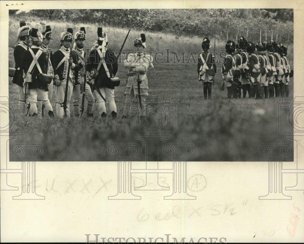 1978 Press Photo Brigade of the American Revolution at reenactment in New York - Historic Images