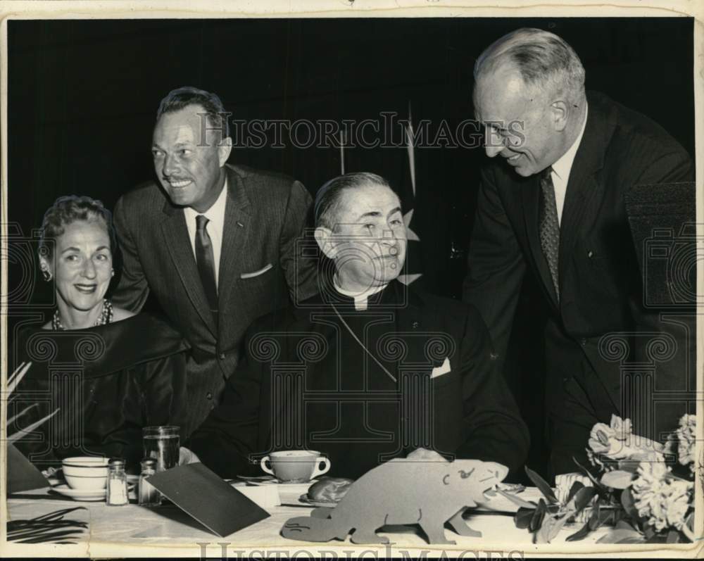 1961 Albany, New York officials honor bishop at dinner in his honor-Historic Images