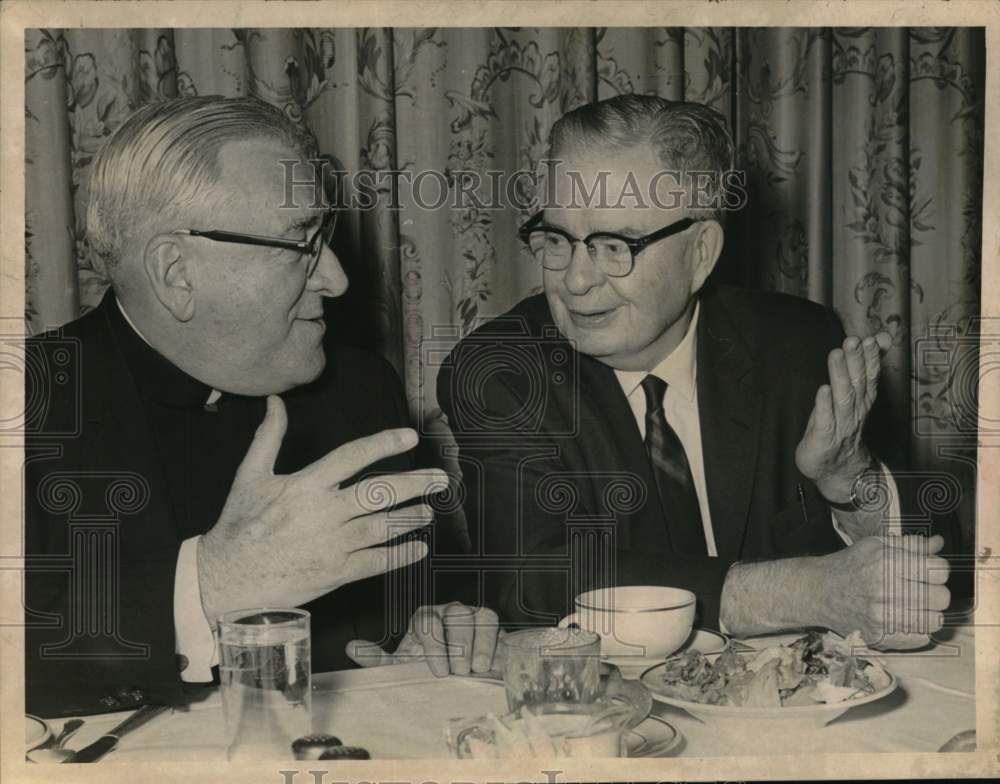 1966 Monsignor James O'Neil with Louis Buckley in Albany, New York-Historic Images