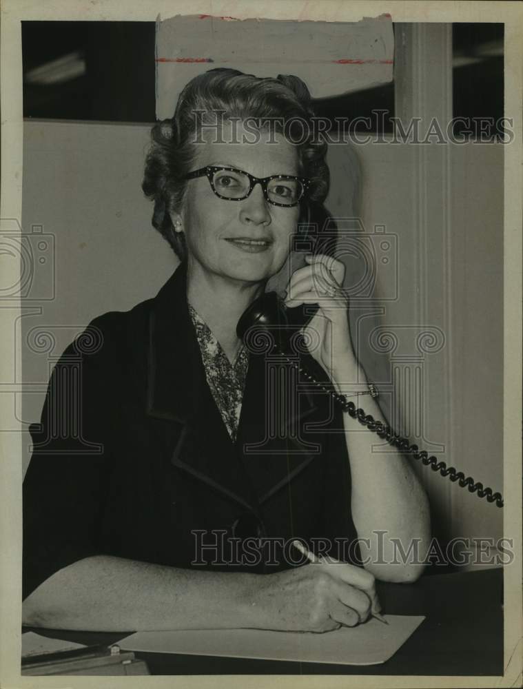 1963 June Robinson on phone in her Washington office-Historic Images