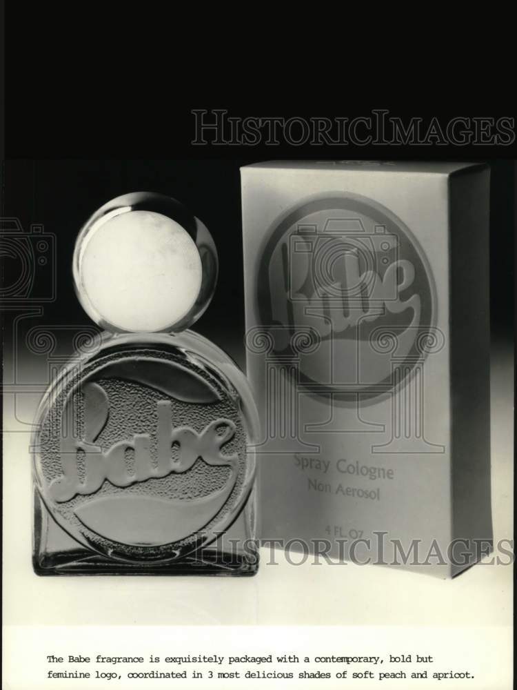 Press Photo Studio shot of Babe perfurme - Historic Images