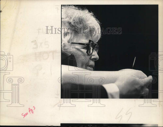 1974 Press Photo Acupuncture needle sticking from woman's arm in New York- Historic Images