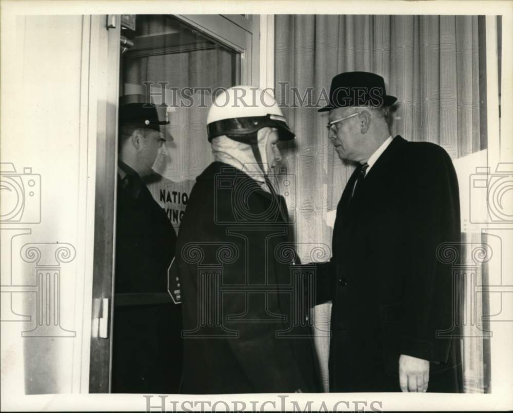 1969 Bank president converses with police after robbery in New York-Historic Images