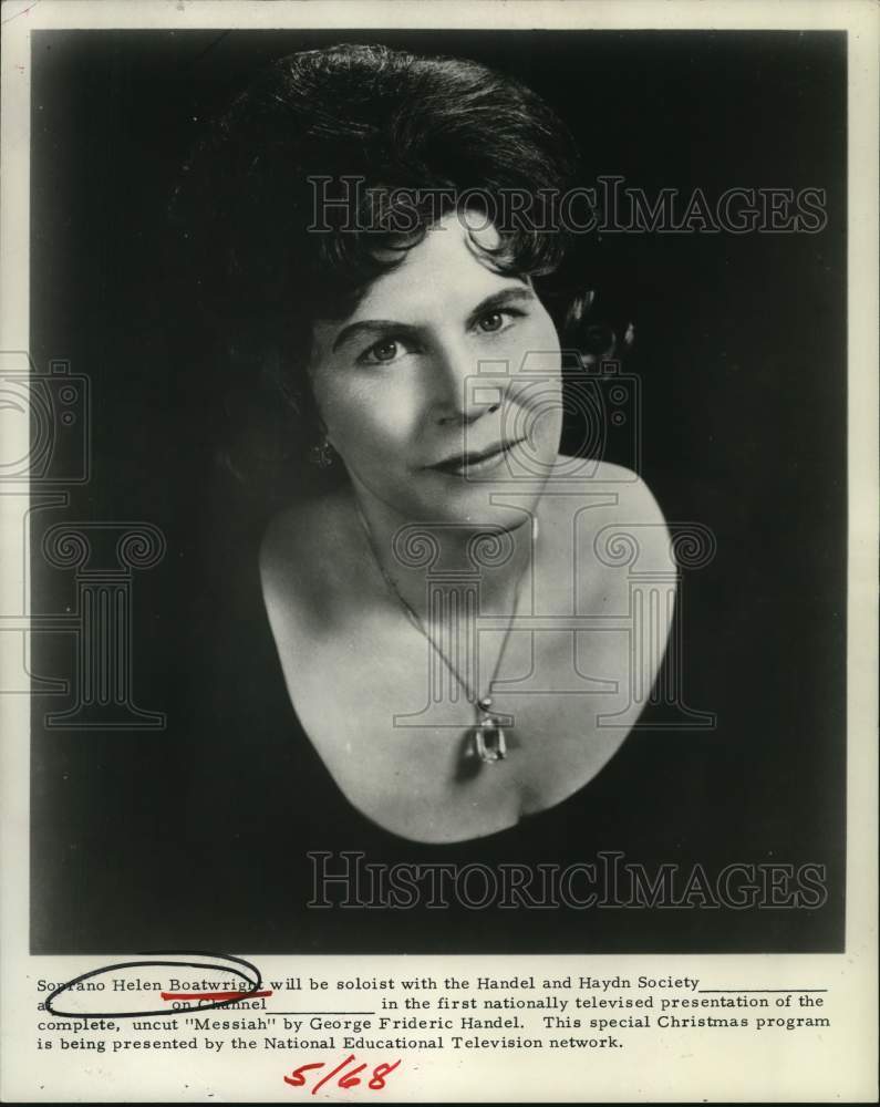 1968 Helen Boatwright, Soprano-Historic Images