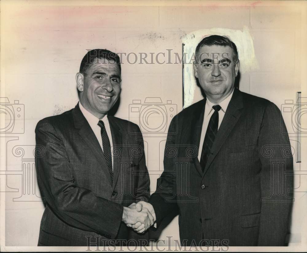 1963 Morton Yulman with Joseph Boochever at Troy, NY nursing home-Historic Images