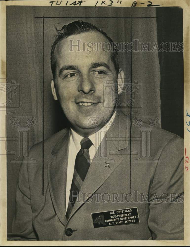 1968 Joe Cristiano, Vice President, New York State Jaycees - Historic Images