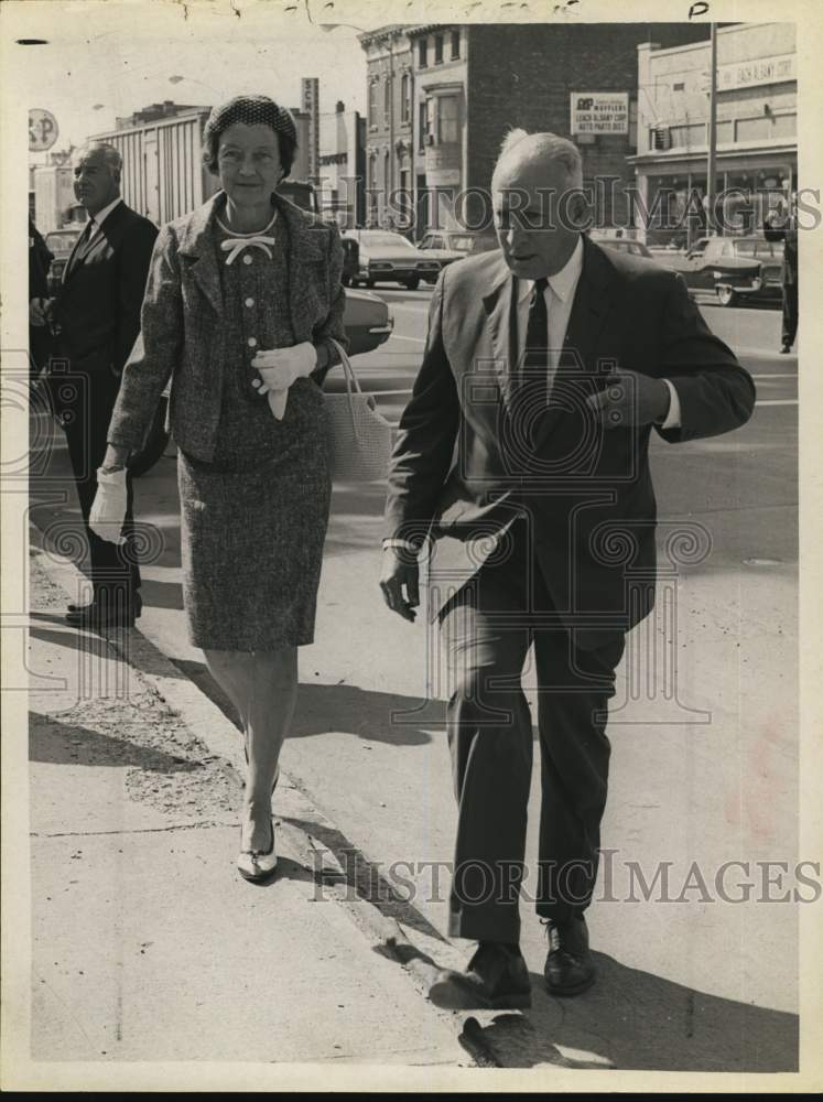 1967 Press Photo Albany, New York Mayor Erastus Corning with his wife - Historic Images