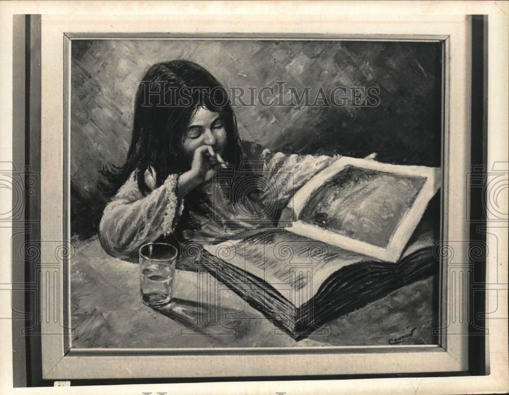 Press Photo &quot;Rita&quot; painting by New York State prison inmate - tua72696- Historic Images