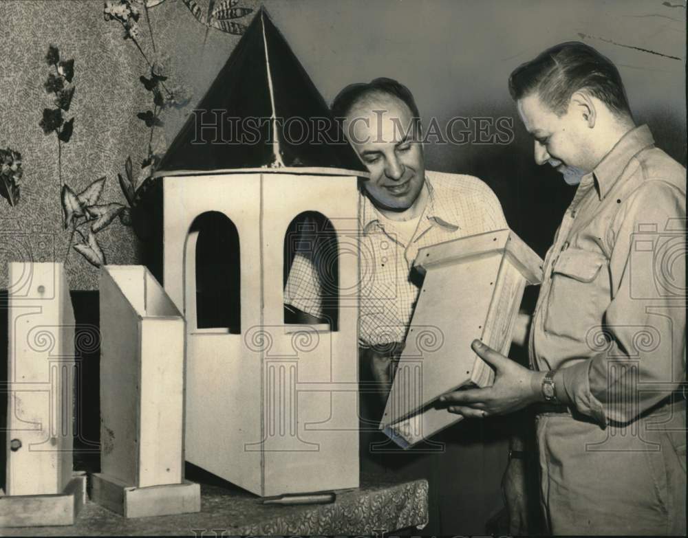1954 Press Photo Group preps for Cradle of the Union event in Albany, New York - Historic Images