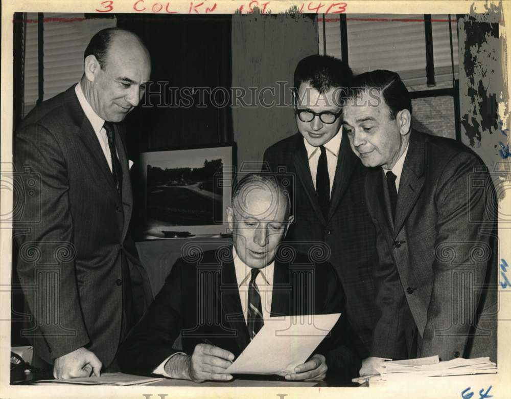 1965 Albany, New York Mayor meets with musicians union officers-Historic Images