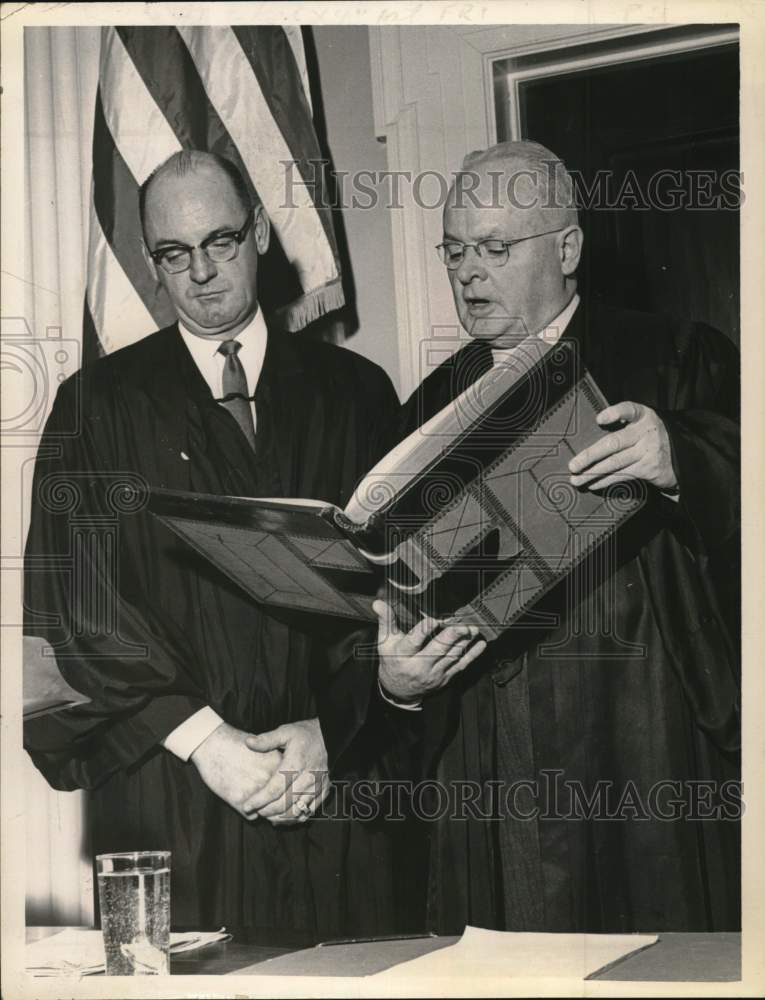 1964 Swearing-in ceremony for County Court Judge in New York-Historic Images