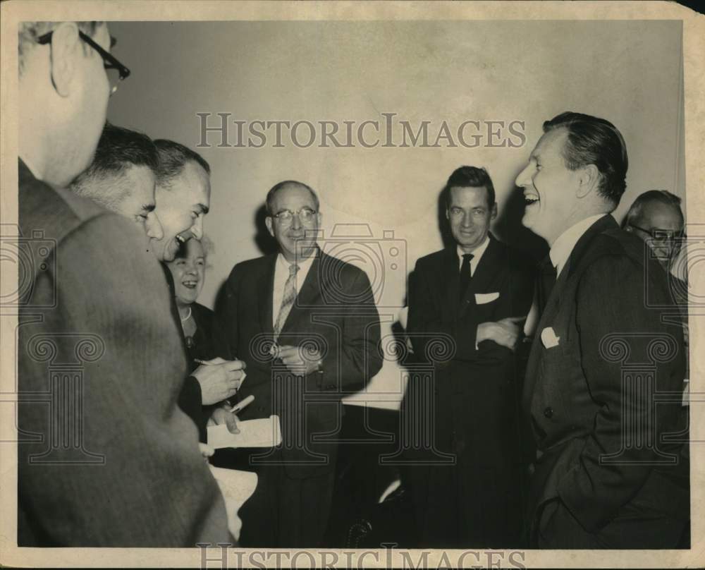 1959 New York Governor Nelson Rockefeller jokes at press conference-Historic Images