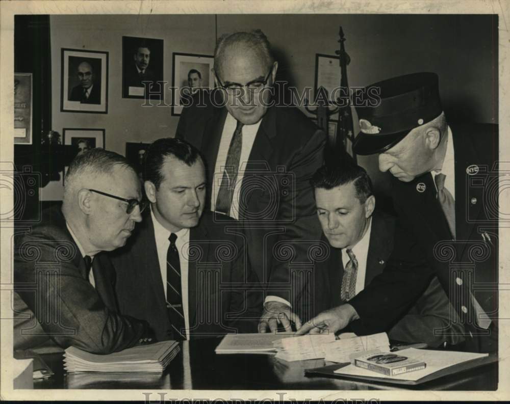 1967 Railroad union officials discuss legal rulings in New York-Historic Images