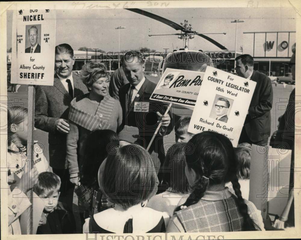1967 Politicians greet supporters at campaign rally in New York-Historic Images